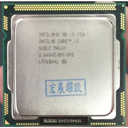 Intel Core i5-750 i 5 750 Processor (8M Cache, 2.66 GHz) LGA1156 Desktop CPU 100% working properly Desktop Processor