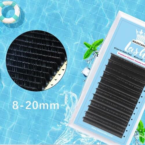 MASSCAKU Fast Shipping Faux Mink Individual Eyelash Lashes for Professionals Soft Premium Mink Eyelash Extension Makeup Tools