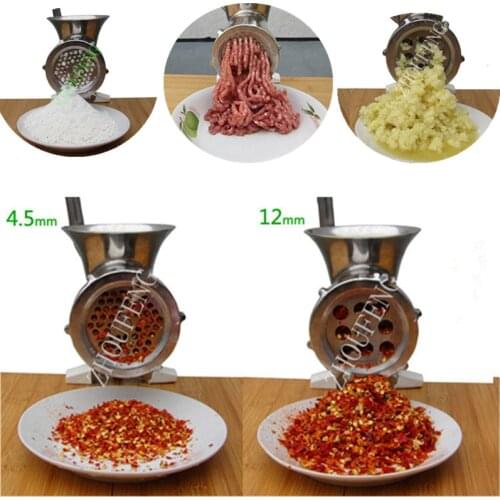Mini household manual stainless steel meat mincer meat grinder 10# ZF