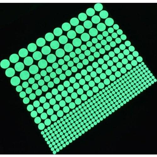 400pcs Luminous Glow Dark Star Round Dot Wall Stickers Home Ceiling Decor Wall Decal DIY Home Room Decor Wall Stickers