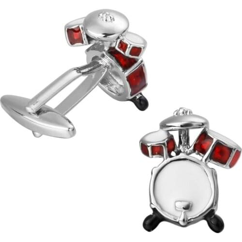 High quality brand of red drum music Cufflinks fashion wedding Cufflinks Gift for a friend. 3 pair pack sale
