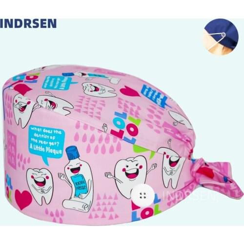 Women Men Surgicals Cap Nurses Doctors Clinic Working Hat Pure Cotton One Size Uniform Accessories