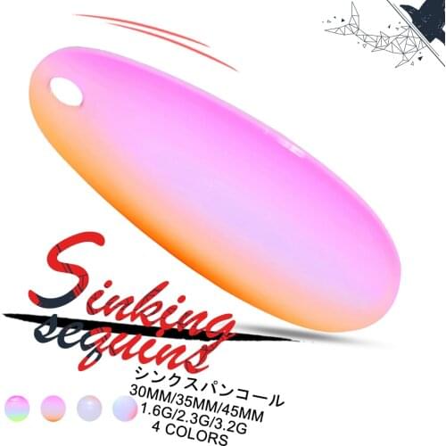 1PCS 1.6G/2.3G/3.2G Noise Sequin Bait DIY Spoon Sinking Fishing Lures Metal Bait Hard Bait Fishing Accessories