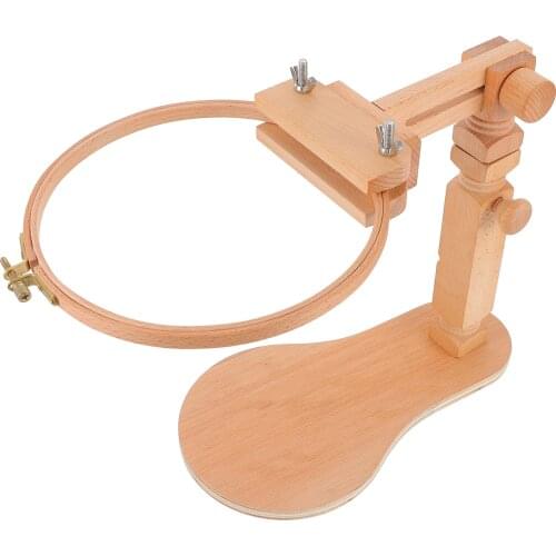 1pcs Standing Wooden Desktop Embroidery Hoop Stand Embroidery Frame Cross Stitch Frame Embroidery Rack