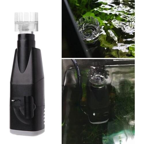 220-240V 5W EU Plug Aquarium Surface Oil Skimmer Fish Tank Pump Filter 300L/H Remover Adjustable Regulating Water Level