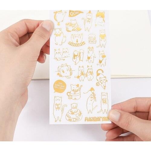 6Sheets UV Epoxy Resin Filling Material Cute Cats Stickers Resin Mold Decorative
