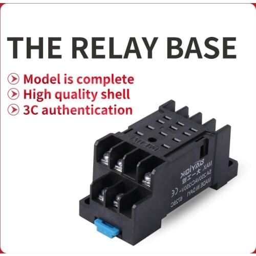 8 Pin 11 pin 14 pin PYF PTF 14A relay base PYF08A My2nj My3nj 4nj Ly3nj LY4NJ miniature intermediate relay HH52P HH64P base