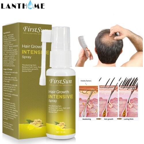 Alopecia Cure Organic Herbal Fast Hair Growth Spray Treatment for Hair Regrowth Oil for Women Men Prevent Hair Loss Serum 30ml