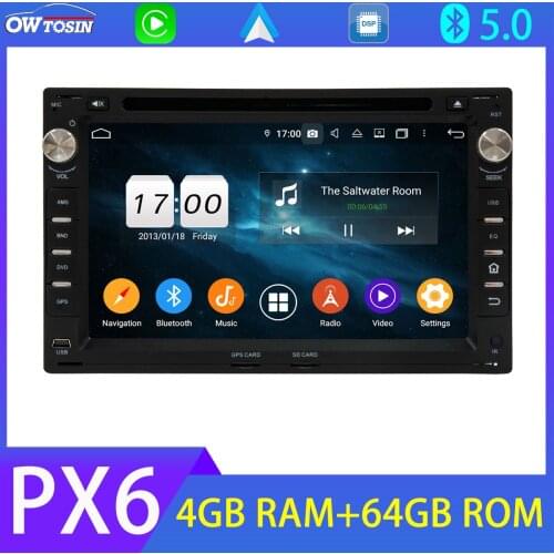 PX6 4+64G Car Multimedia Player For VW POLO PASSAT GOLF CITI JETTA SEAT SKODA 4G SIM LTE BT 5.0 Tethering T5 DSP Android10 Radio