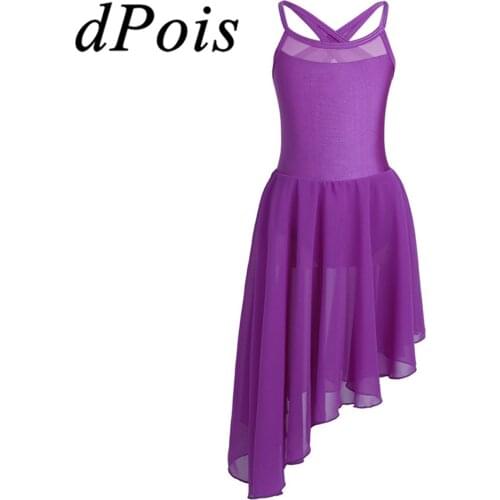 Kids Girls Cutout Back Tutu Ballet Dress Ballet Gymnastics Laotard Dance Costume Dancewear Dancing Dress Children Dance Clothes