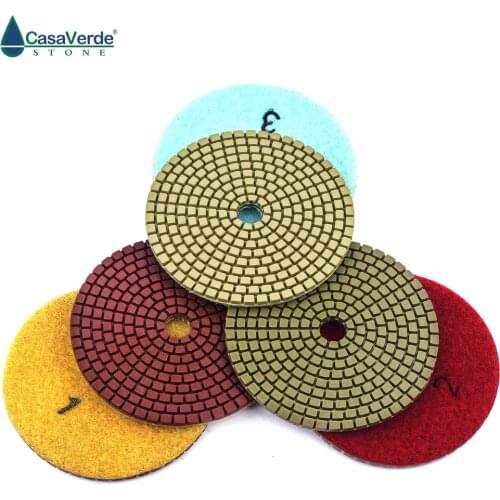 DC-PA3PP02 4 inch diamond polishing pads 100mm wet use of high quality 3-step for marble and granite