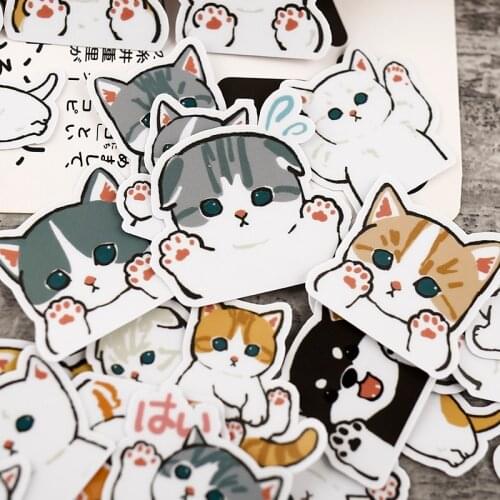 40pcs Hand account sticker package ins wind hand tent decoration small pattern cute animals mobile phone sticker material