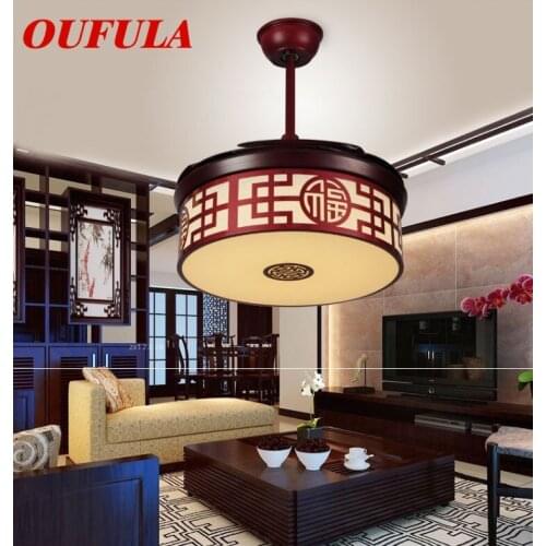 Hongcui Modern Ceiling Fan Lights With Invisible Fan Blade Remote Control Decorative For Home Living Room Bedroom Restaurant