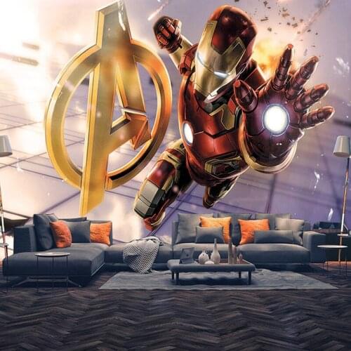 Customized size 3D anime cartoon man wallpaper mural living room bedroom childrens room kindergarten boy PVC waterproof