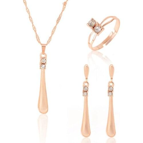 Jewelry Set Clover Style Necklace & Earring&Ring For Wedding Accessories jewrlry sets