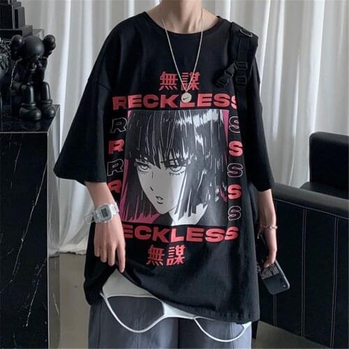 Cool Harajuku T Shirt Girl Fashion Women Black Shirt Funny Japan Boyfriend Harajuku Tops Summer White High Street T Shirt Girls