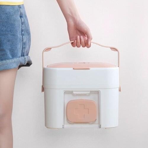 Multi-layer Storage Organizer Medicine Box Portable Medical Kits PP Plastic Drawer Drug Storage Box Home First-aid Tools