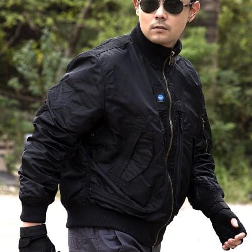 Mens Outdoor Classic Tactical Flight Jacket MA-1Army Green Flight Suit Military Jacket Casual Coat Army Fan Jacket