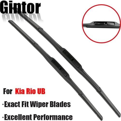 Gintor AUTO Car Wiper Front Blades Set For Kia Rio UB Hatchback 2011 - Windshield Windscreen 26"16"