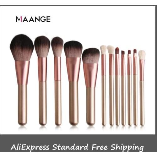 MAANGE 12pcs Small Grape Makeup Brush Set Powder Eye Shadow Foundation Blush Cosmetic Beauty Make Up Brush Maquiagem Makeup Tool