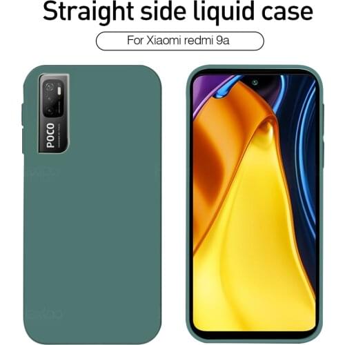 New Square Liquid Silicone Case For Xiaomi Poco m3 m 3 pro m3pro 5G Soft Original Solid Color Cover Coque Pocom3 Pro shell 6.5"