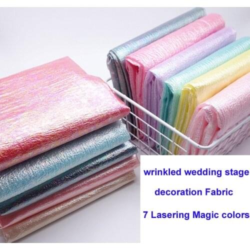 Organza magic color fabric Wedding Stage Decoration Shiny tulle Craft cloth material decoration fabric