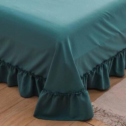 1pc Solid Color Super Soft Brushed Bed Sheet Queen King Size Bed Cover Good Hand Feeling Fleet Sheet 245X245cm