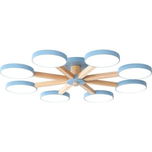 Nordic chandelier living room decoration indoor lighting 3/6/8 lights lighting Lustre Wooden warm romantic led chandeliers lamp