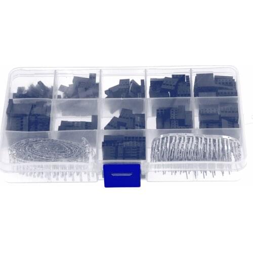 620pcs Dupont Connector 2.54mm Dupont Cable Jumper Wire Pin Header Housing Kit Male Crimp Pins+Female Pin Terminal Connector