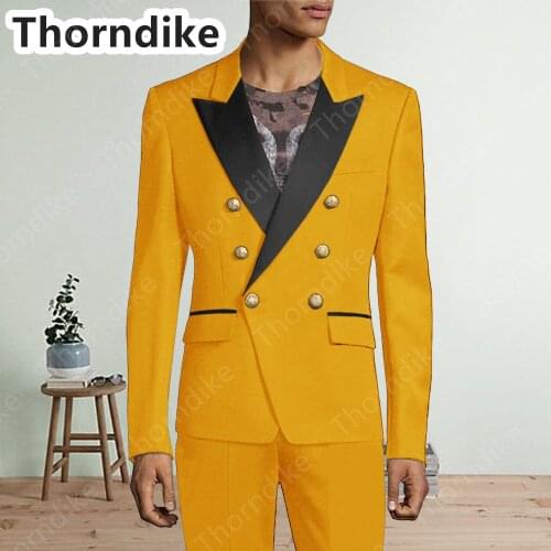 Thorndike 2021 Latest Design Silver Peak Lapel Men Suit Pink Custome Homme Fashion Blazer Slim Fit 3 Pieces (Jacket+Vest+Pants)