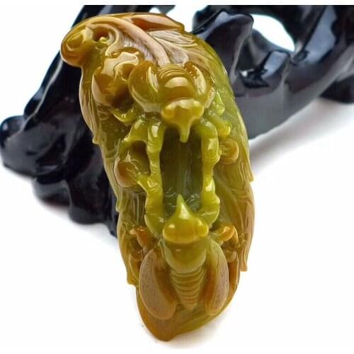 Jade A goods Good kind of delicate yellow emerald sweet honey pendant ep2906