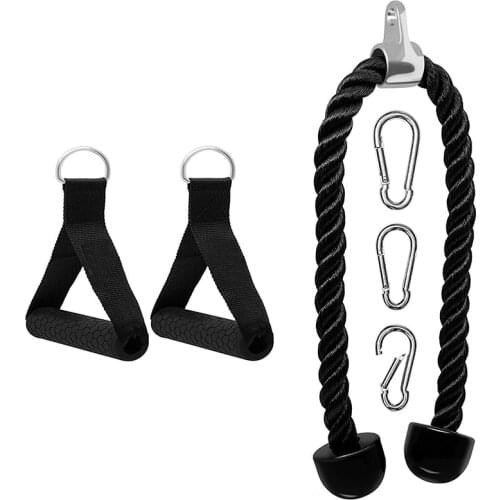 Fitness diy Tricep Rope Push Pull Down Cord Cable Machine Attachment For Bodybuilding Exercise Body workout home gym Equipment