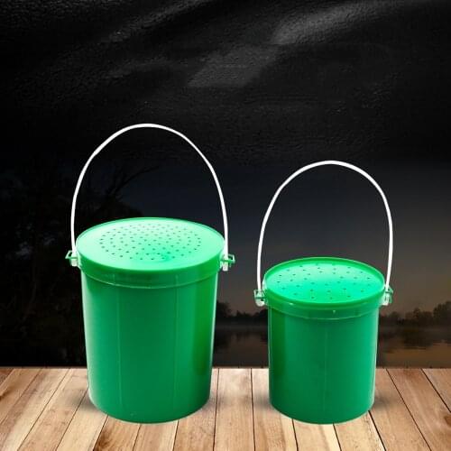 1pcs Bucket for Fishing Bucket Breathable Live Earthworm Maggot Worm Lures Container Fishing Tackle Box Fishing Accessories
