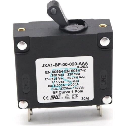 20A Overcurrent Protector Hydraulic Electromagnetic Circuit Breaker DC And AC Manual Reset Circuit Breaker Protector 20a breaker