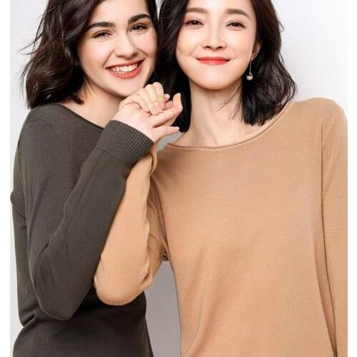 Crimped round neck womens sweater spring new sweater female short paragraph long-sleeved bottoming shirt loose low-neck sweater