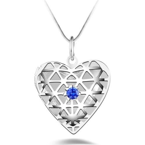 Elegant 925 Sterling Silver Heart Necklace For Women Hollow Out Clavicle Neck For Wedding Engagement Jewelry Gift Drop Shipping