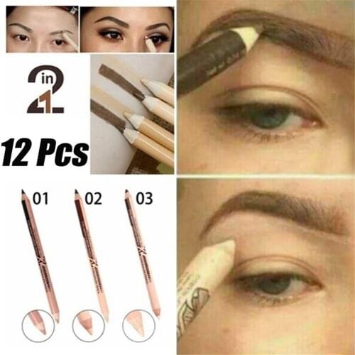 1PC New Makeup Tools Double-Ended Waterproof Cover Face Eyes Concealer Contour Pen + Eye Brow Pencil Long-Lasting