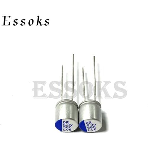 10pcs 6.3V 560uF 6X8 6X9 8X8 mm Super Low ESR 6.3V560uF For Motherboard Solid Capacitor Capacitors