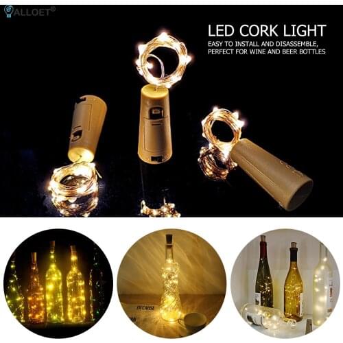 12pcs Cork Wine Bottle Light 2M 20LED DIY LED String Lighting Strip For Garland Party Wedding Christmas Holiday Home Decoration