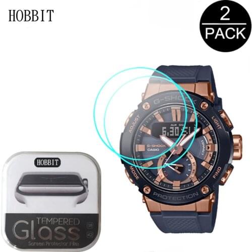 2Pack 2.5D 9H Tempered Glass For Casio G-SHOCK GST-B200G GST-B200X GST-B100 Smartwatch Screen Protector Anti-Scratch Clear Glass