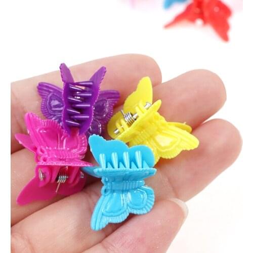 20/50Pcs Mixed Color Butterfly Hair Clips Grip Claw Barrettes Clamps Hairpin