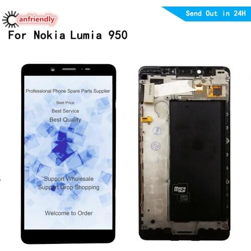 5.2" LCD For Microsoft Nokia Lumia 950 RM-1104 RM-1118 LCD Display Digitizer Touch panel Screen Sensor with frame Assembly