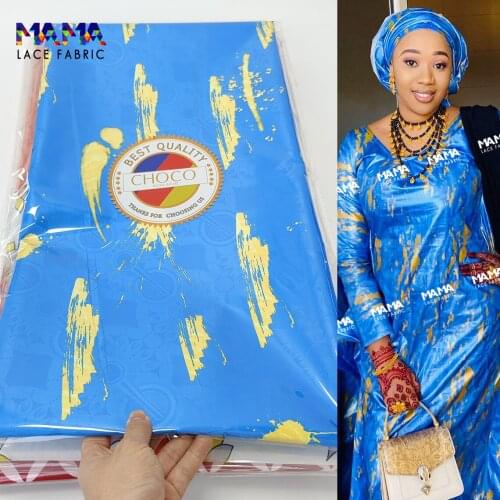 5 Yards 2021New African Bazin Riche Fabric With Printing Embroidery French Basin Riche Nigerian Material Sewing