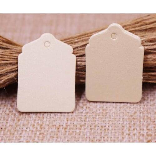 500 pcs2018 New Ivory Tag32x22mm/55x40mm White/Black/Vintage Gift Tag Garment Label Can Custom Your Logo Cost Extra no string