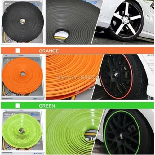 8M Car Styling Car Wheel Hub Sticker Decorative Strip for Hyundai elantra ix35 solaris accent i30 ix25 tucson 2016 Accessories