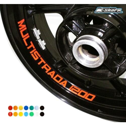 8 X CUSTOM INNER RIM DECALS WHEEL Reflective STICKERS STRIPES FIT DUCATI MONSTER 1200 pegatina rueda moto