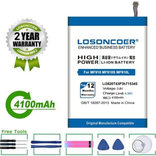 4100mAh LI3823T43P3H715345 Li3820T43P3h715345 For ZTE Grand S Flex / MF910 MF910S MF910L MF920 MF920S MF920W+ Battery