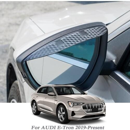 Car Rearview Mirror Rain Eyebrow Auto Shield Snow Guard Sun Side Visor Shade Protector For Audi E-Tron 2019-PresentCar Accessory