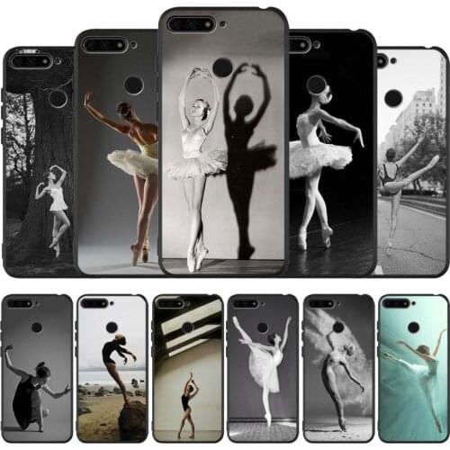 Ballerina dance black Silicone Phone Case For honor 30 20 Pro 8 8X 9 10 20 Lite Mate 10 20 30 Lite Pro cover