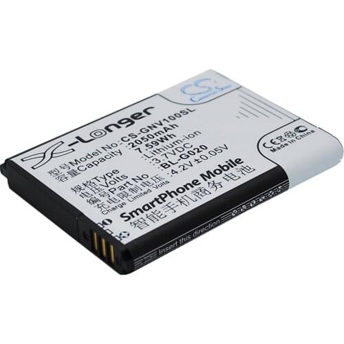 CS 2050mAh / 7.59Wh battery for GIONEE A326, A809, GN787, V100 BL-G020